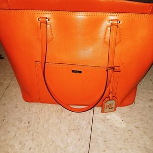 Large orange purse